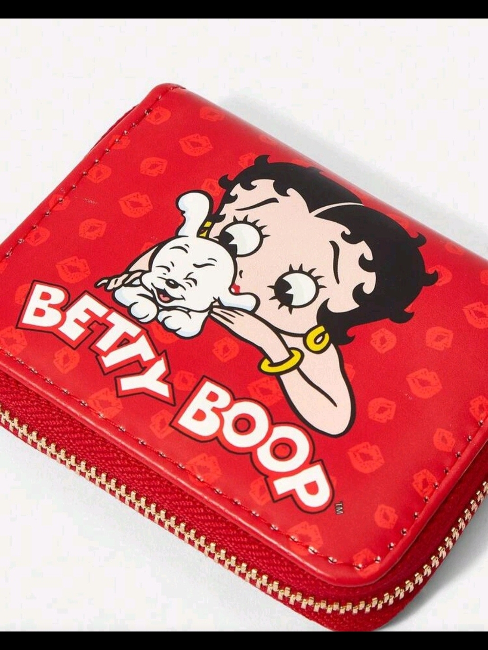 Betty Boop X Red Mini Wallet Lip Charm & Pudgy Dog Novelty NWT
